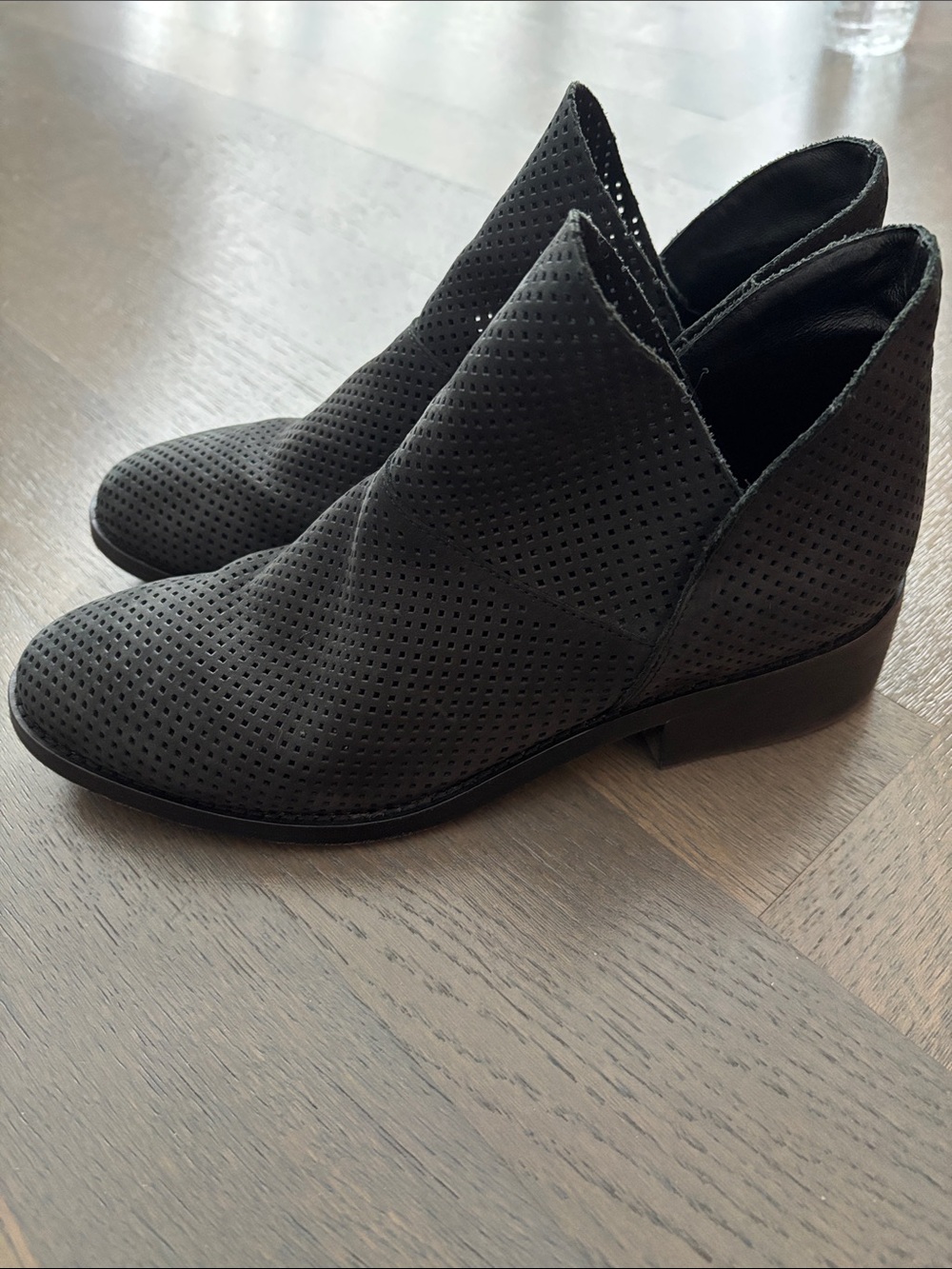 Eileen fisher Perforated Slip-On Ankle Boots - Black